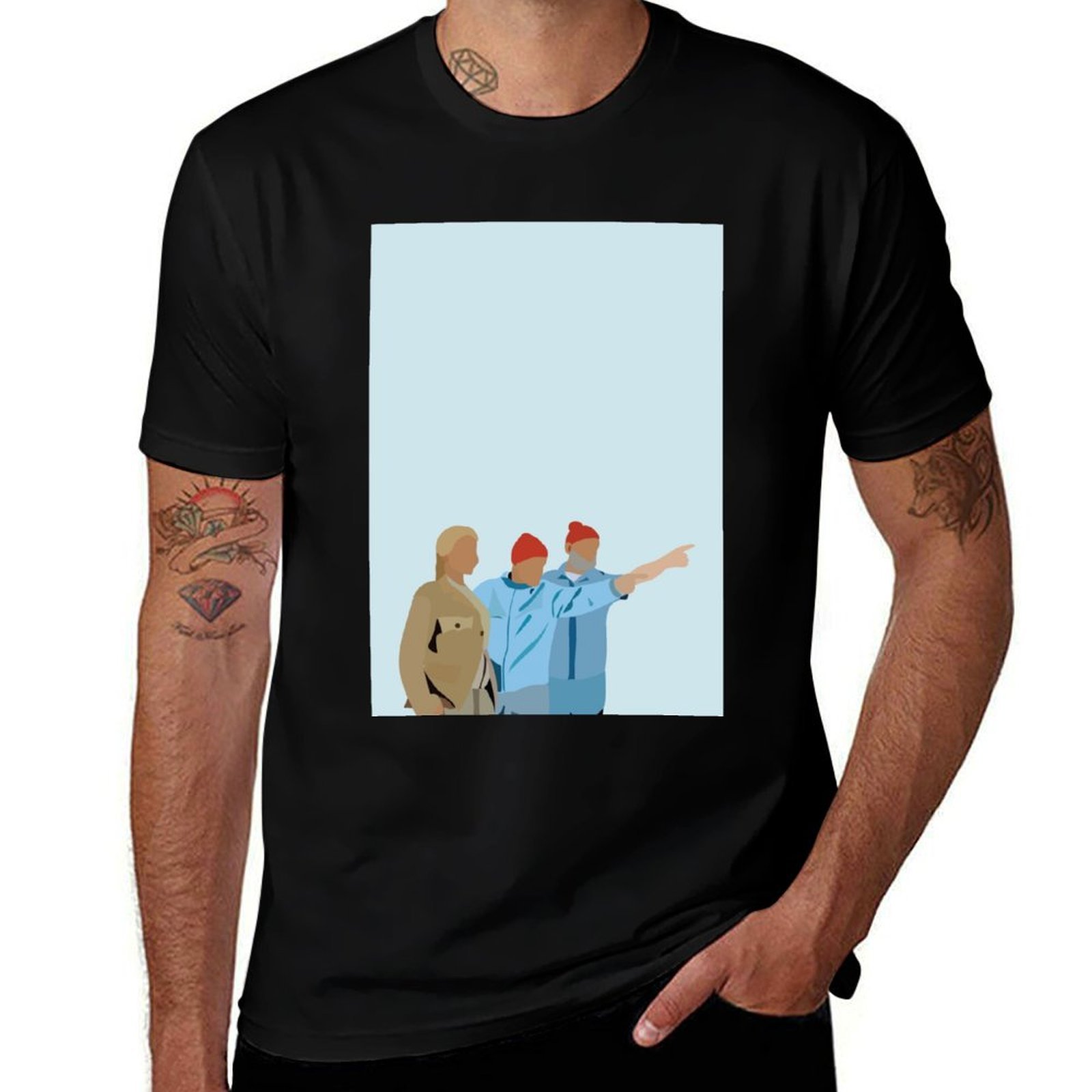 Aquatic Sports Poster - เสื้อยืดลายโปสเตอร์ Minimal The Life Aquatic with